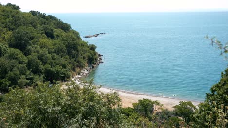 Greece,-view-of-the-beach-on-the-Ionian-Sea