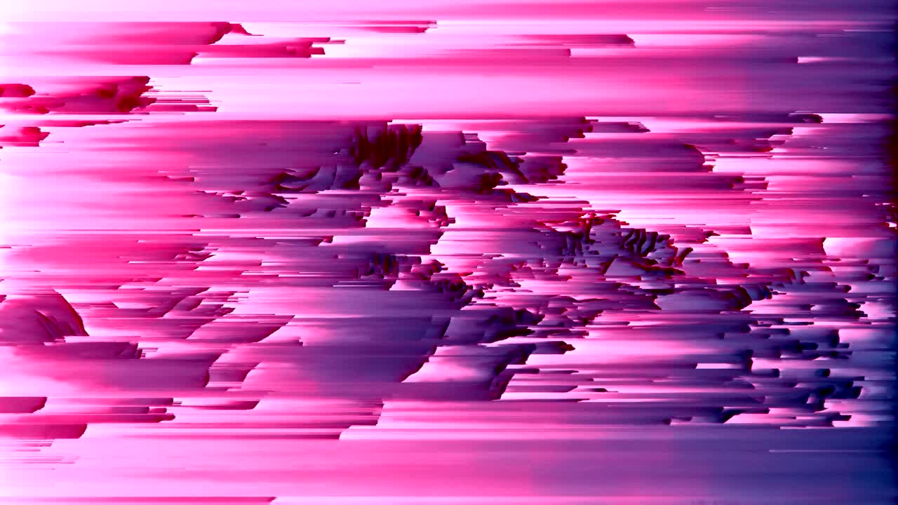 4k datos altamente estilizados mosh distorsión, clasificación de píxeles y ruido estático.