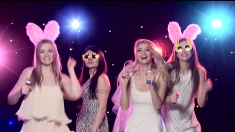 girls dancing and having fun at party
