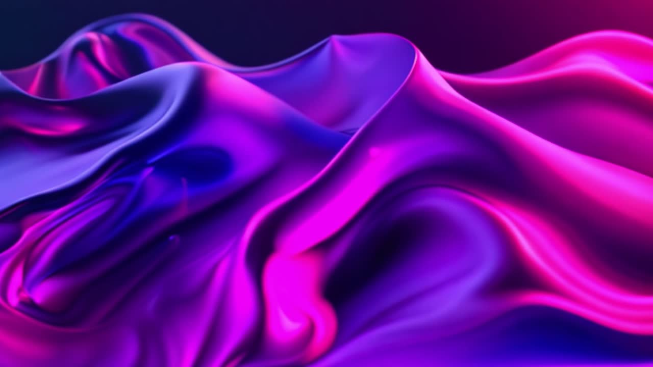Abstract Purple and Blue Fluid Waves Background