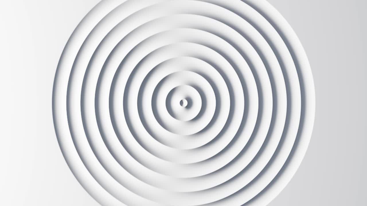 plantilla abstracta con animación de ondas circulares blancas