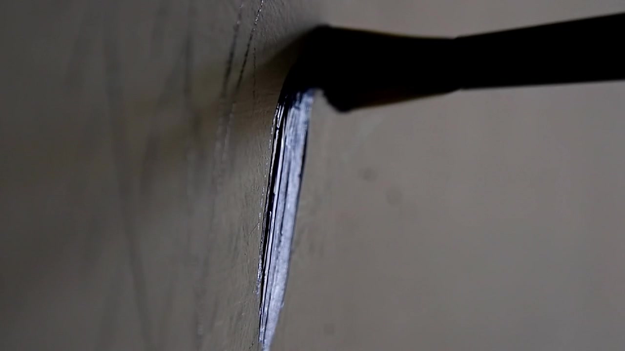 First Brushstroke in Slow Motion Close Up