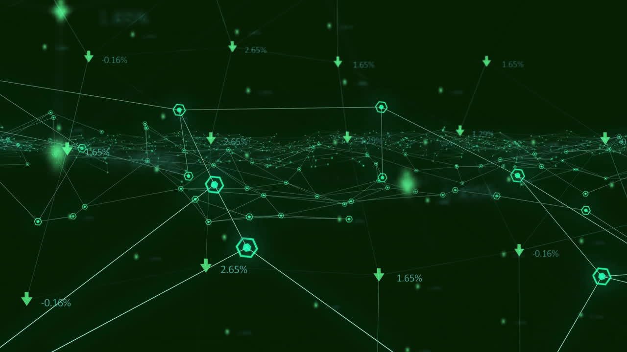 Animation of data processing over network of connections