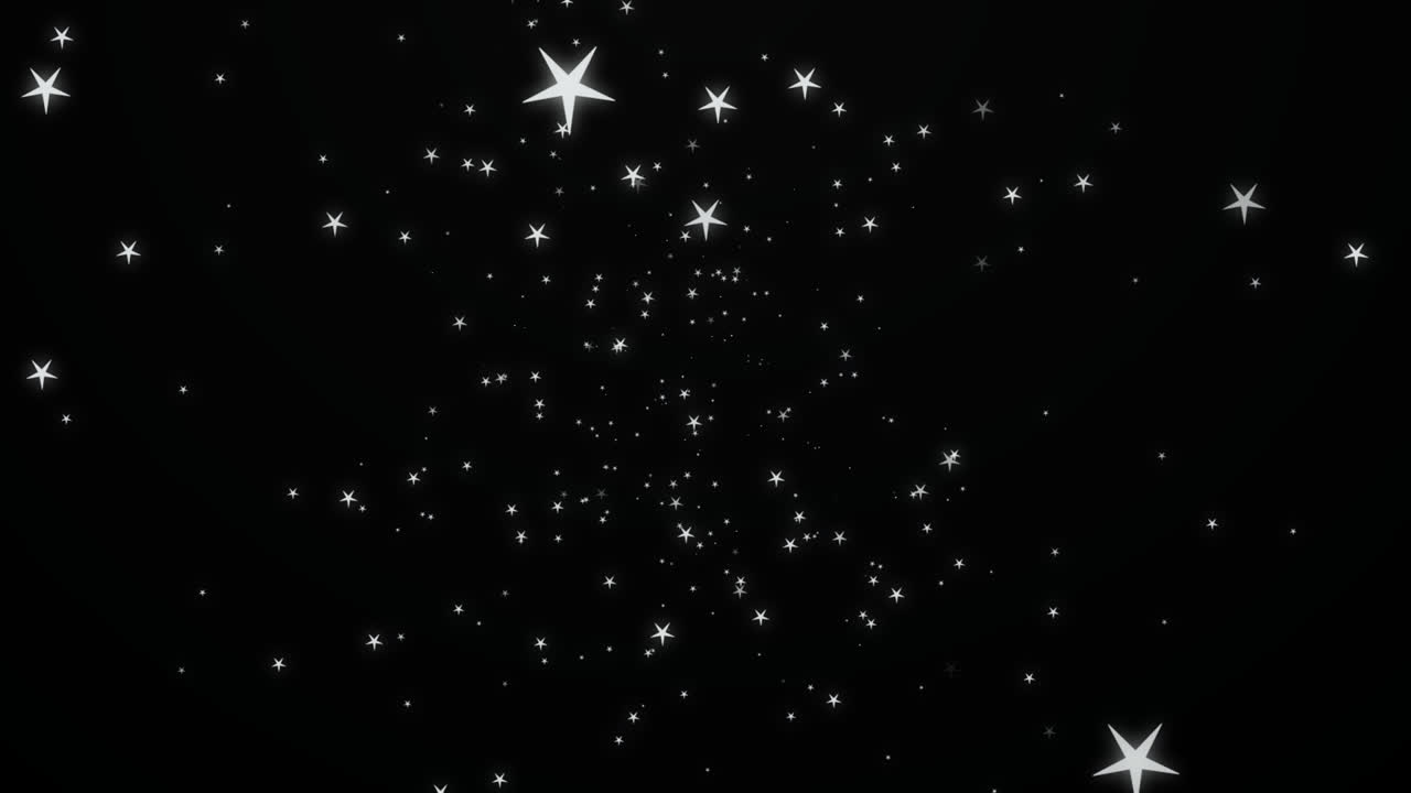 Stars glowing in a black sky