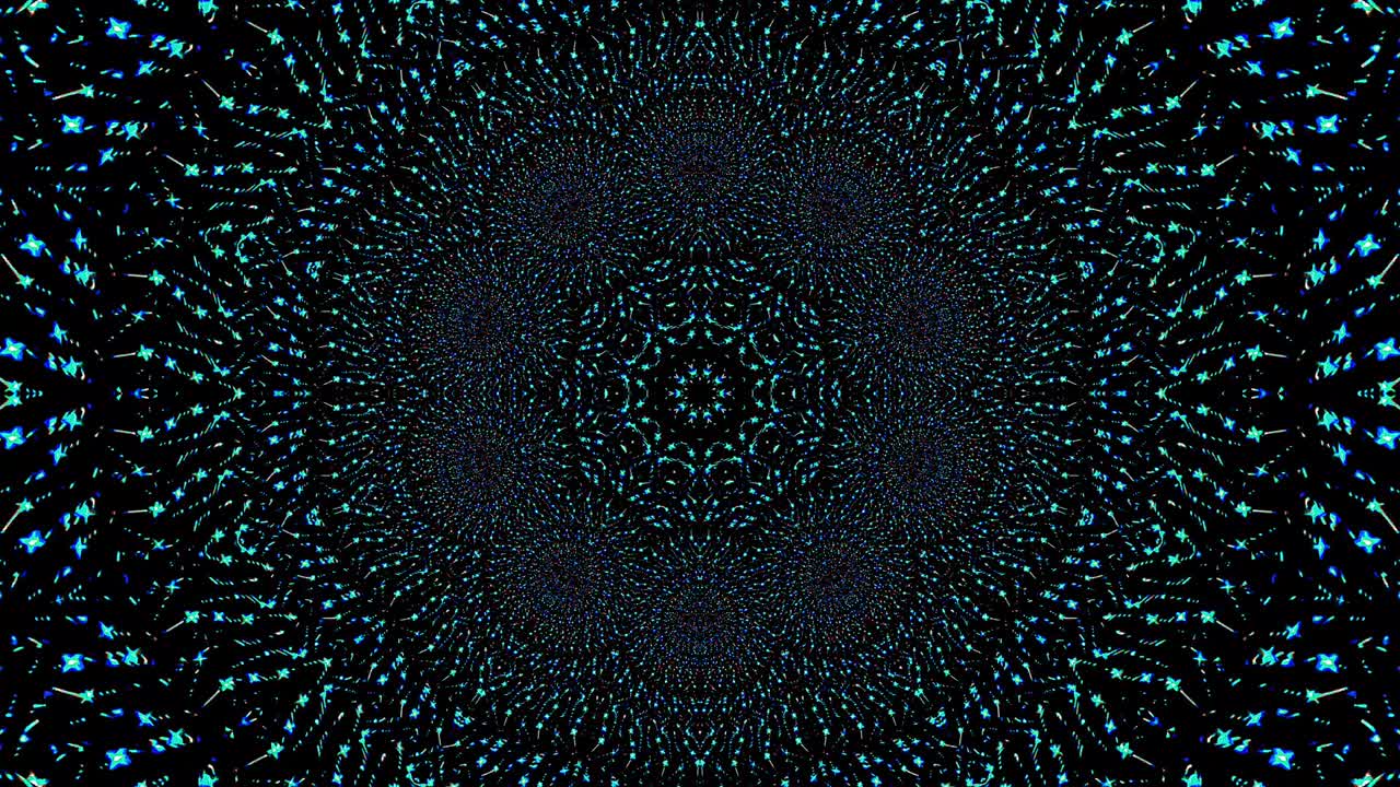 Abstract Kaleidoscope pattern with full colors. Magic mandala. 4k