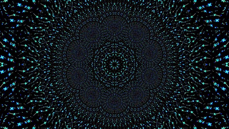Abstract Kaleidoscope pattern with full colors. Magic mandala. 4k