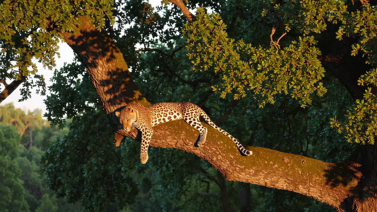 Leopard Resting in a Tree