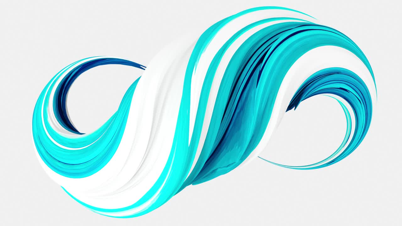 다양한 색상의 모양의 줄이 날아다니며 4k 애니메이션 루프 렌더링 영상을 설정합니다.