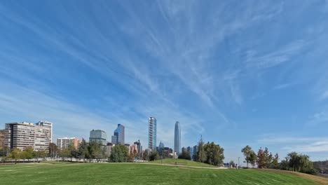 Timelapse-Santiago-de-Chile,-passage-of-clouds