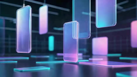 Futuristic Holographic Smartphone Displays in Digital Space