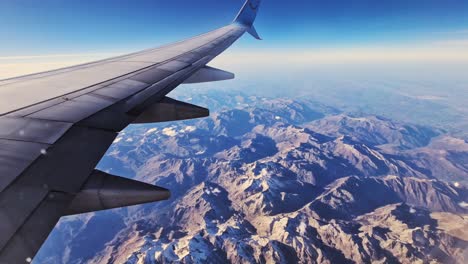 Plane-flight-over-the-Pyrenees-mountains-Spain-Europe