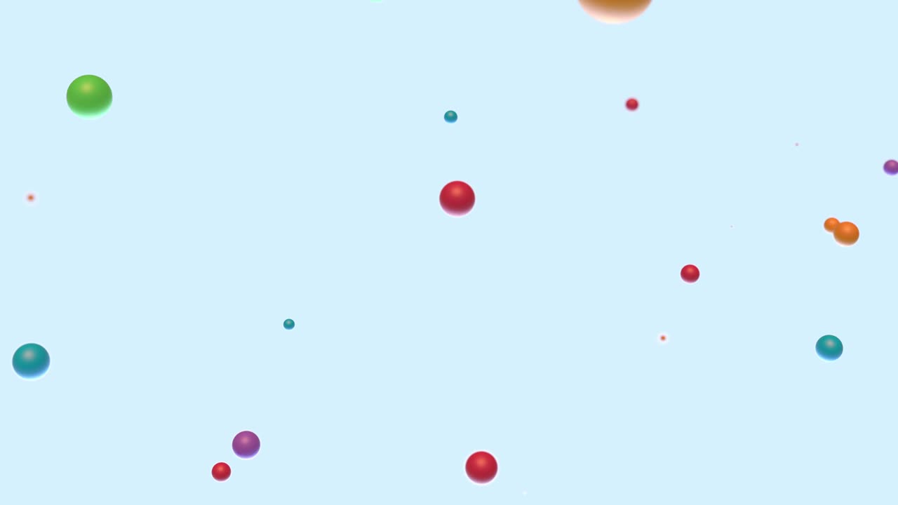 colorful spheres with matte channel