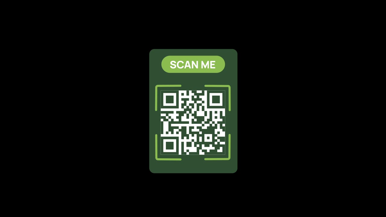 Scan Me QR Display Card Animation