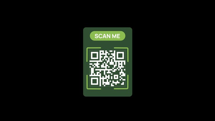 Scan Me QR Display Card Animation