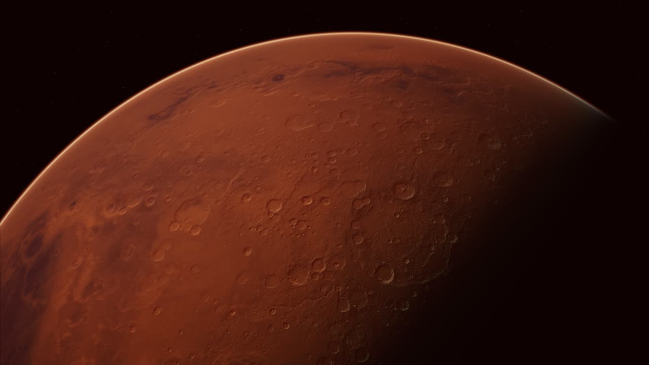 il pianeta rosso Marte nel cielo stellato