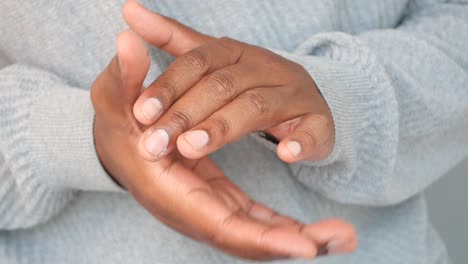 close-up of a man's hands