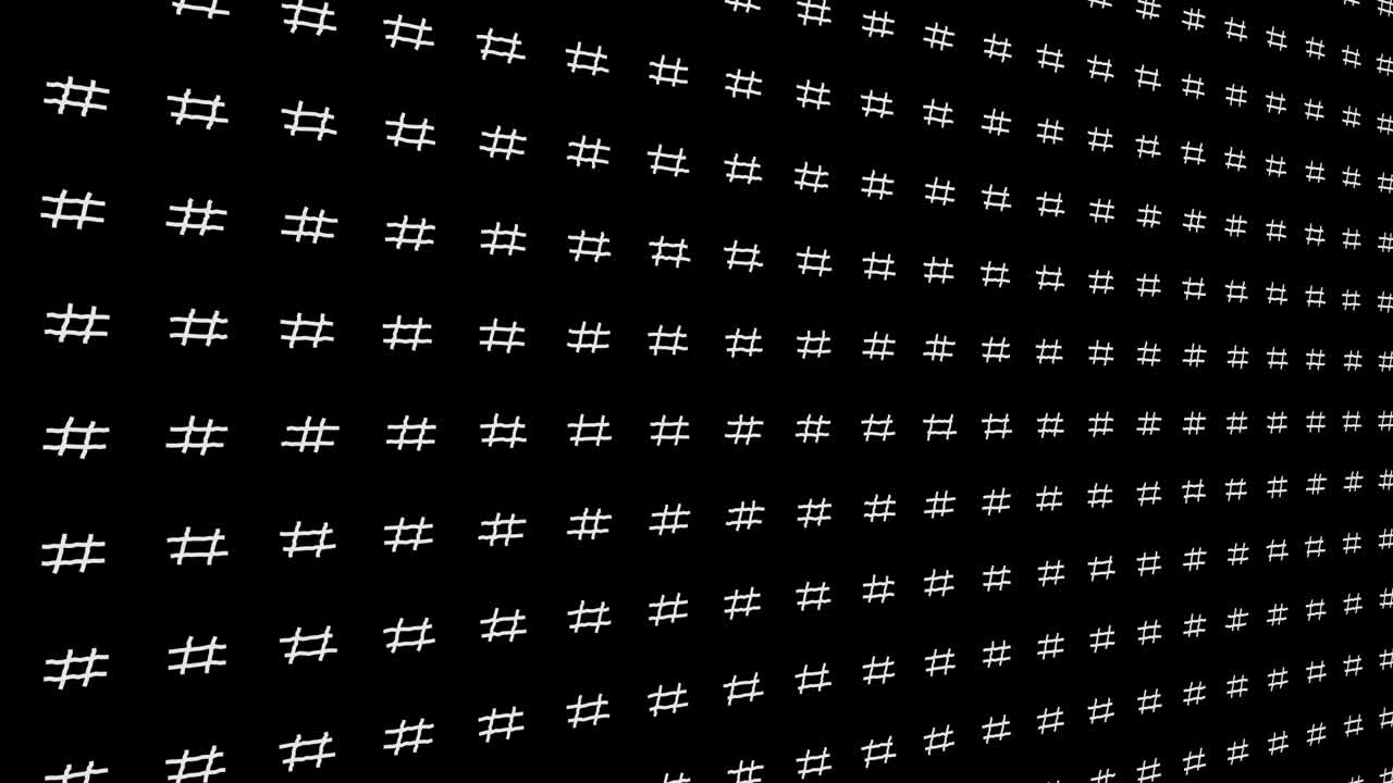 결혼식, 모션 그래픽, 타이포그래피, 생일 초청등에 유용한 애니메이션 해시태그 패턴 배경.