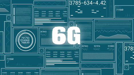 animación de texto de 6g sobre procesamiento de datos