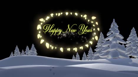 Animation-of-happy-new-year-text-over-winter-scenery