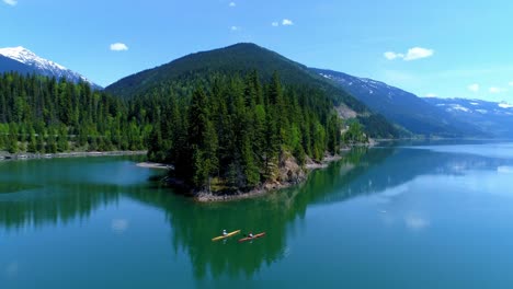 people kayaking in lake 4k