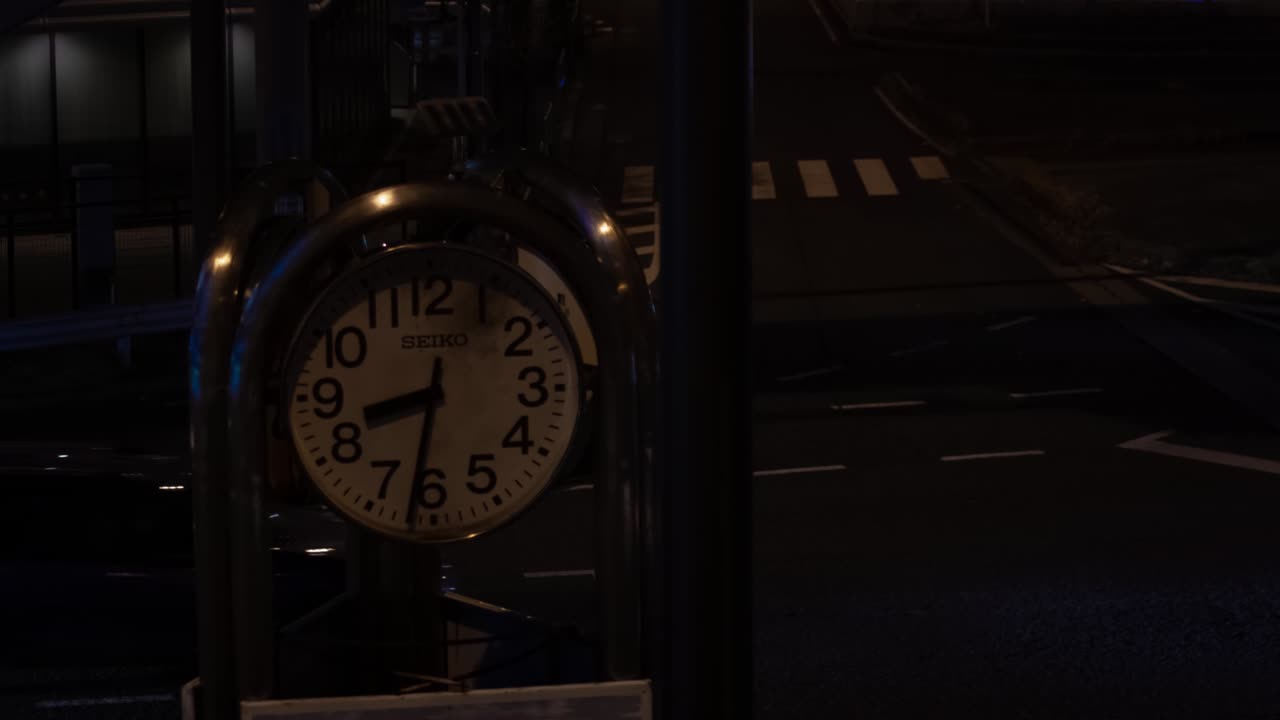 A night timelapse of the traffic jam at the city street in Tokyo long shot