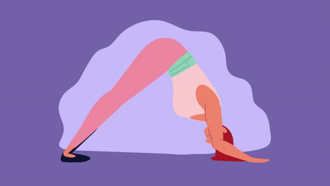 beauty woman practicing yoga character