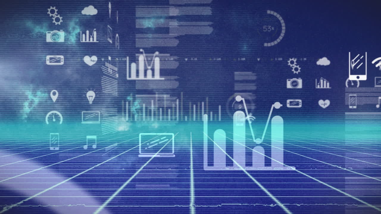 Animation of data processing over shapes