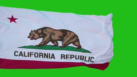 flag of california on green screen. perfect for your own background using green screen. 3d rendering