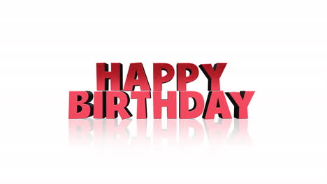 texto de feliz cumpleaños rojo alegre - saludo vibrante o elemento decorativo