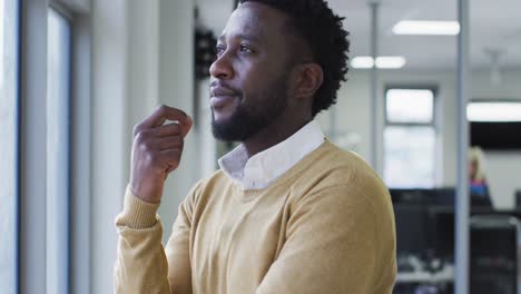 thoughtful man in office