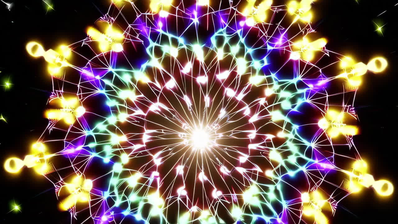 Abstract Glowing Patterns and Explosions