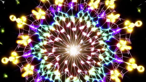 abstract glowing patterns and explosions
