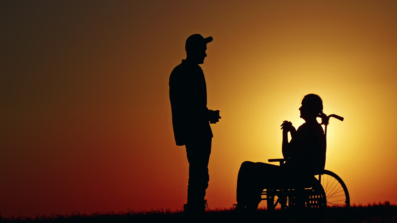 conversación al atardecer