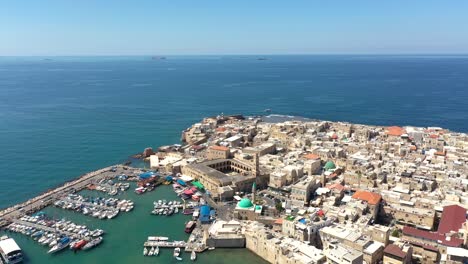 port city in the galilee from a drone