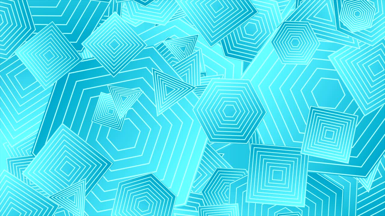 明るい青 抽象的な幾何学的形状 ビデオアニメーション