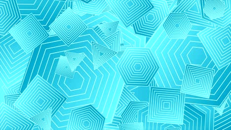 bright blue abstract geometric shapes video animation