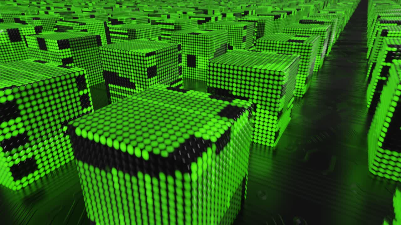 máquina de circuitos de alta tecnología futurista de ciencia ficción con luz eléctrica matriz de desplazamiento