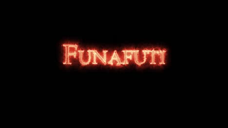 funafuti written with fire. loop