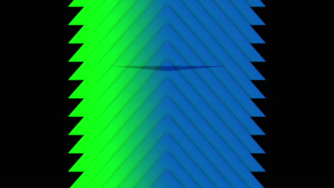 Motion geometric gradient green and blue triangles 1