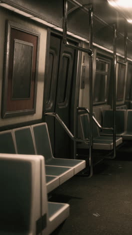 empty subway car interior