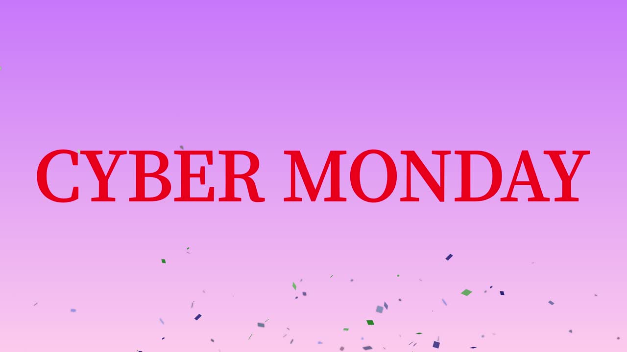 사이버 월요일 판매 이벤트 텍스트 애니메이션 모션 그래픽