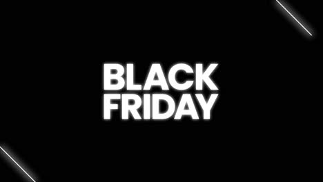 black friday graphic element with sleek white lines