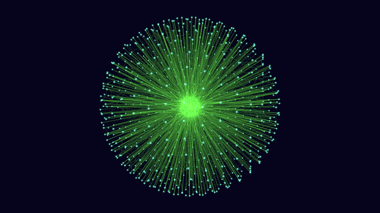 Intricate and symmetrical circular dot pattern with connecting lines