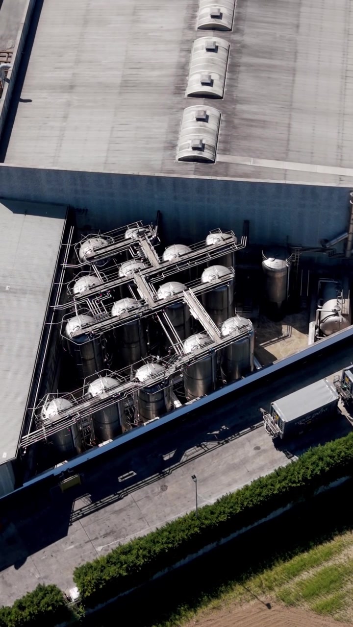 Chemical Industry Complex Europe Italy Site Aerial View
