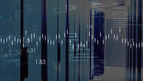 animation of digital data processing over computer servers