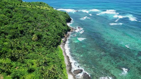 playa tropical de piedra en la costa de una pequeña isla filipina, destino de viaje