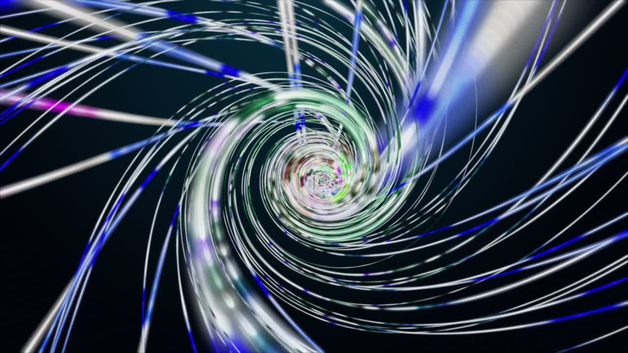 느린 동작에서 줄무 파동 객체와 환상적인 애니메이션, 4096x2304 루프 4k