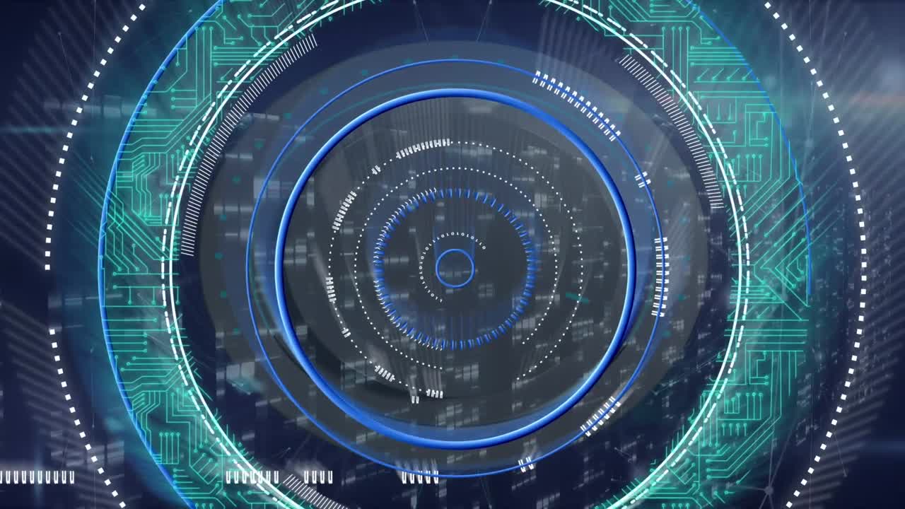 animación del escaneo del alcance y el procesamiento de datos