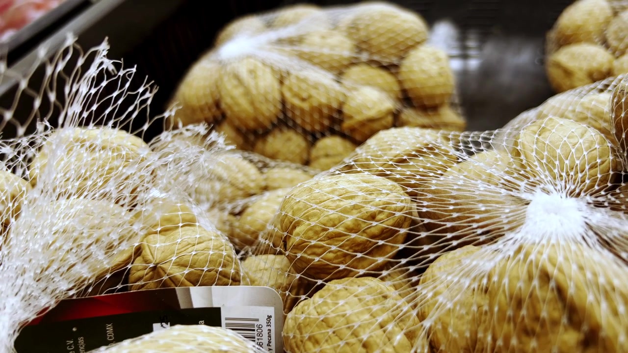 Walnuts nuts edible seed healthy buying option in supermarket dry fruit