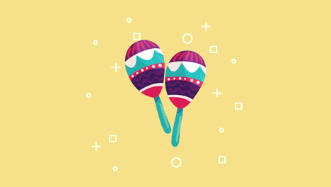 mexican culture maracas instruments animation